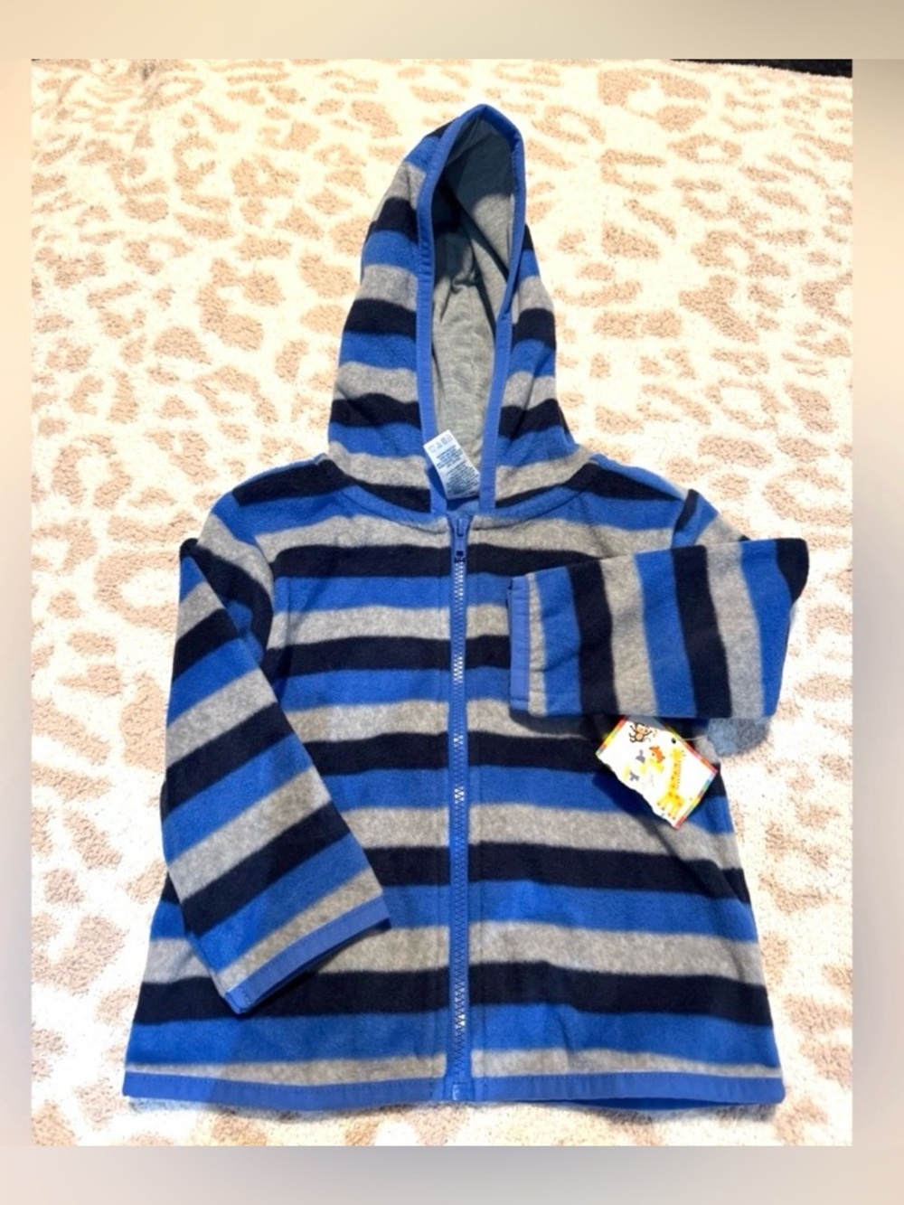 Garanimals Blue and Gray Striped Hoodie